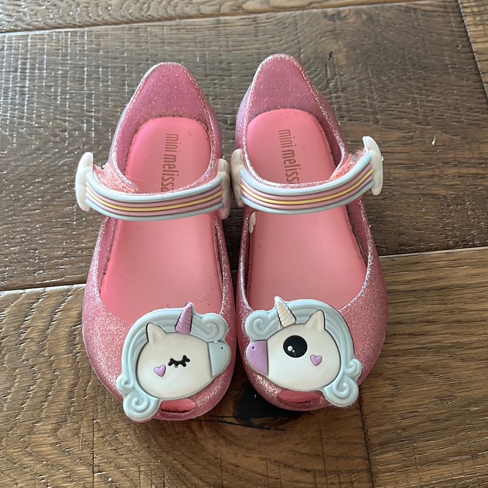 Mini Melissa unicorn shoes size 7